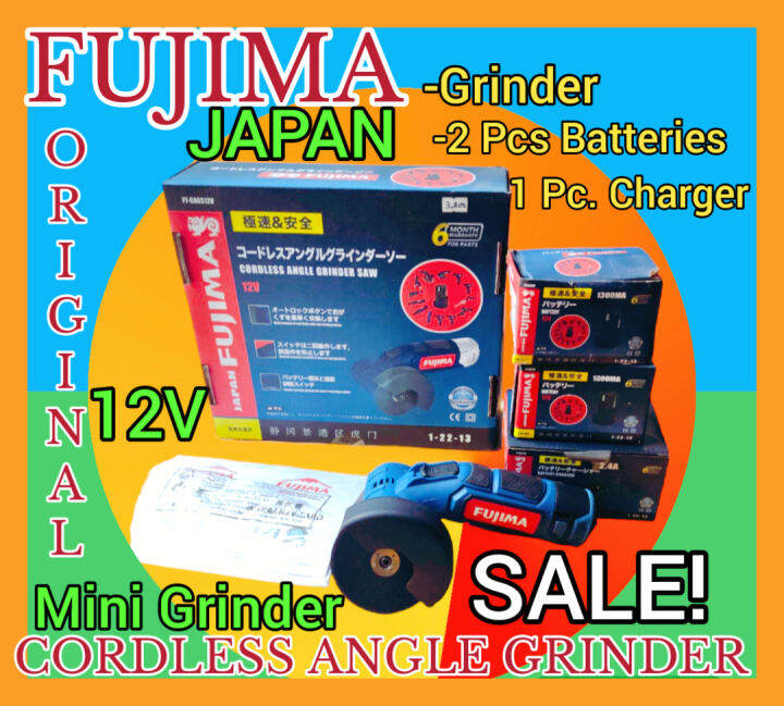 CORDLESS MINI ANGLE GRINDER SAW FUJIMA JAPAN 12V FTCAGS13/ HEAVY DUTY