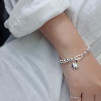 Substore.th/ love u bracelet/ สร้อยข้องมือพร้อม จี้หัวใจlove u/ silver925/เงินแท้