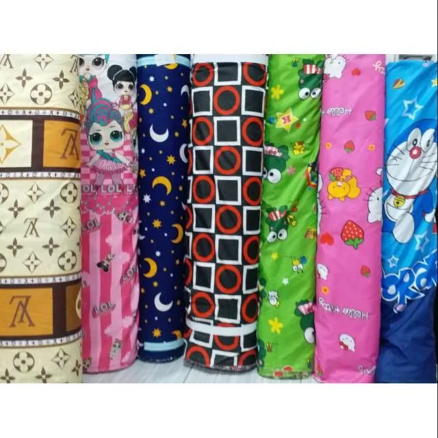 Kain Bahan Katun Karakter Meteran 100 X 240 cm / Kain Bahan Doraemon