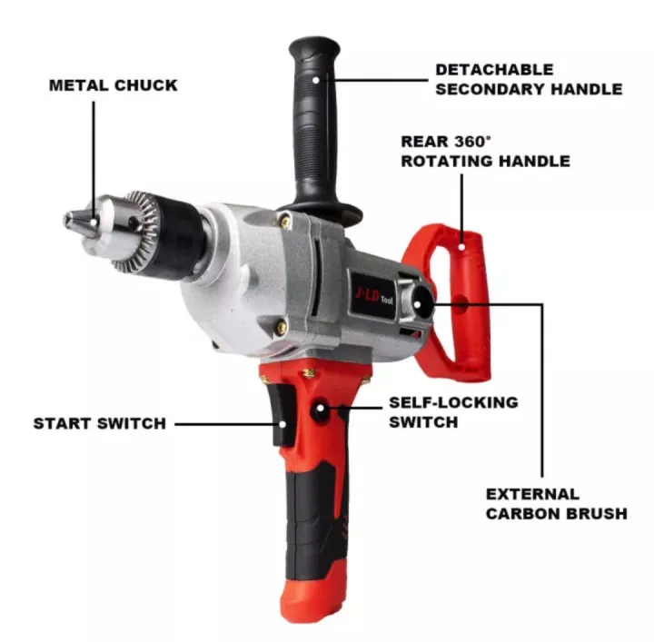 JLD Mesin Bor Pesawat Listrik Elektrik Drill 16mm Tembok Kayu Besi ...