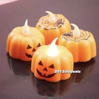 ??❗️เทียนฟักทอง เทียนฮาโลวีน เทียนแมงมุม ตกแต่งวันฮาโลวีน halloween LED candle