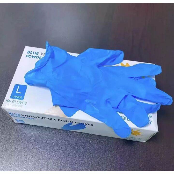 100Pcs Disposable Vinyl Nitrile Blend Gloves Lazada PH