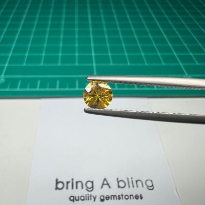 บุษราคัม (yellow sapphire) จากศรีลังกา เผ่าเก่า น้ำหนัก 0.50ct หน้า 5 มม (5x3mm) มี10เม็ด(ราคาพิเศษ) เจียระไนเหลี่ยมเพชร