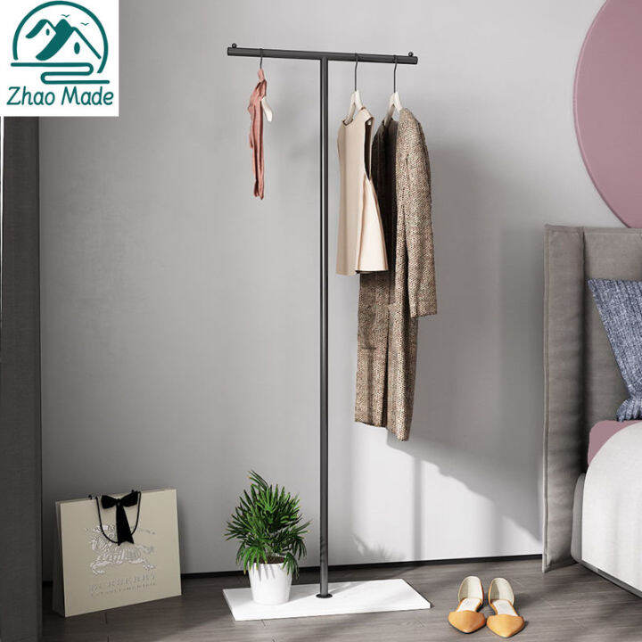 Zhao Made Light Luxury Coat Rack Drying Rack Floor Bedroom Marble Hanging Clothes Rack Simple