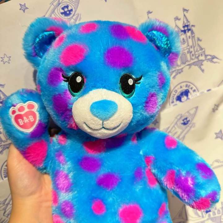 ตุ๊กตาบิ้วอะแบร์-summer-หมีปะการัง-polkadot-รุ่นใหม่-build-a-bear-workshop-สินค้ามือสองสภาพดีนำเข้าจากอเมริกาแท้