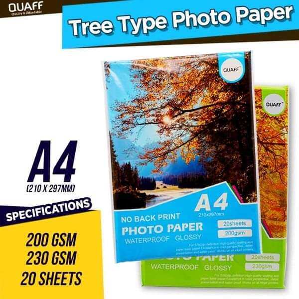 PHOTO PAPER NO BACK PRINTING/ A4/ SIZE 200 GSM/ 20 SHEETS Lazada PH