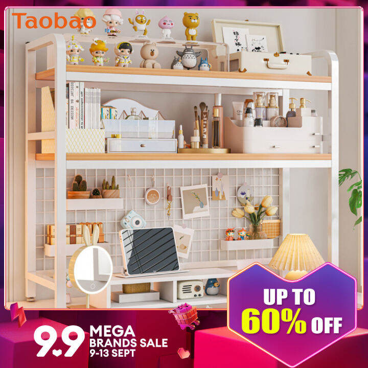 Computer Storage Rack Layered Table Small Shelf Mini Vertical Desktop