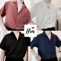 HIM.GUY เสื้อสีพื้นฮาวาย