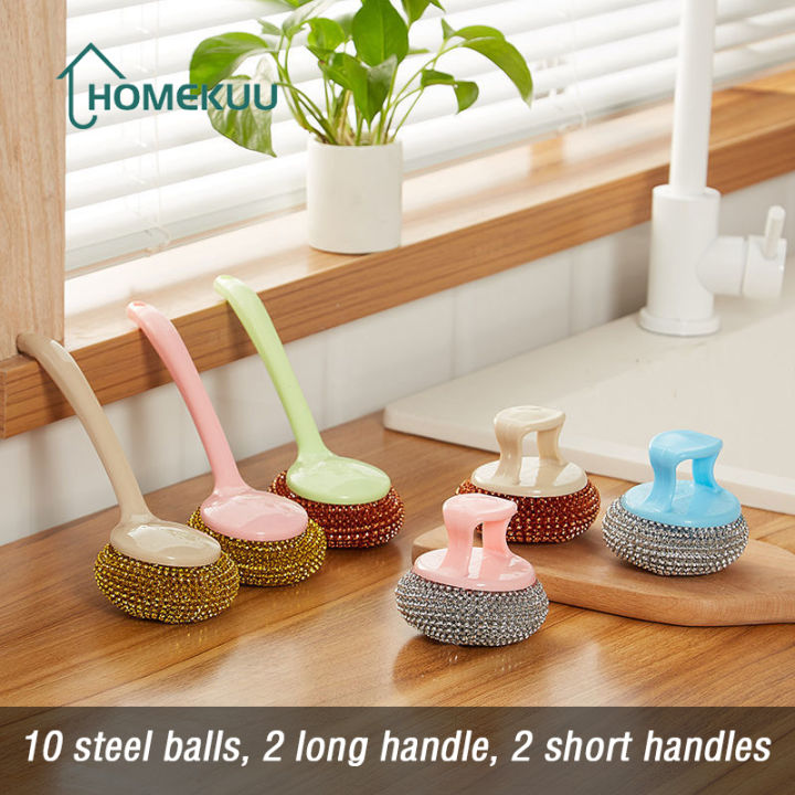 Household Kitchen Long Handle Pot Dish Brush Sink Cleaning Brush