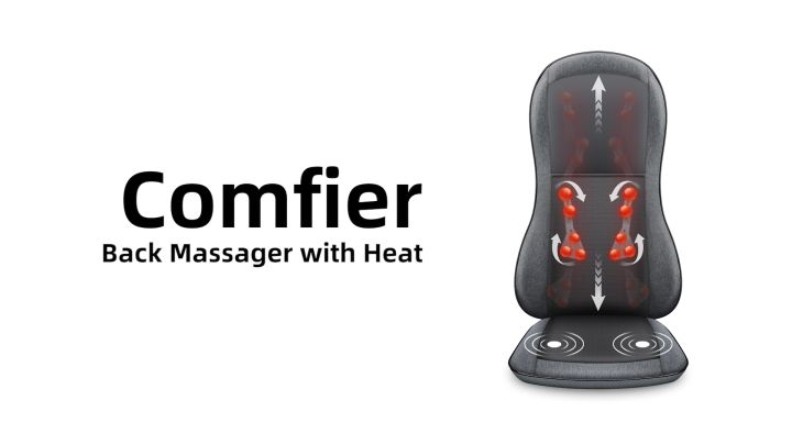 Comfier Shiatsu Neck Back Massager with Heat, 2D/3D Deep Tissue