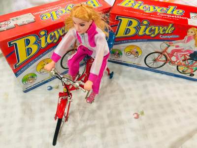 โมเดลรถจักรยาน มีหุ่นคนปั่นจักรยานวิ่งเคลื่อนที่ได้ มีเสียงเพลง มีไฟ ของเล่นเด็ก 3ขวบขึ้นไป Street Bicycle