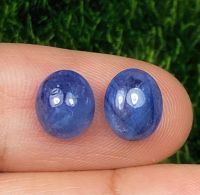 ไพลินสีน้ำเงินธรรมชาติ 4.49cts คู่ 8x6 4.49cts natural blue sapphire pair 8x6mm