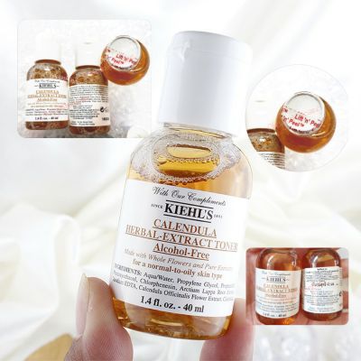 🎋ฉลากไทย!! Exp.2024-2025  (โทนเนอร์ รอยแดง//ผด ปลอบประโลมอักสบ 1ชิ้น) Kieh. Calendula Herbal Extract Toner Alcohol-Free 40ml