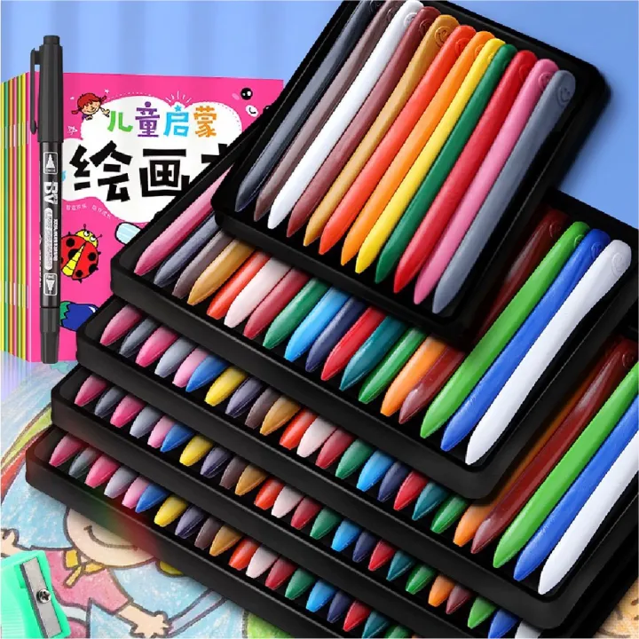 Crayons for Kids 8/12/24 Colors Washable Toddler Crayons Non-Toxic Baby  Crayons for Ages 2-4 1-3 4-8 Coloring Art Supplies - AliExpress