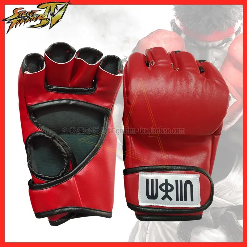 Game STREET FIGHTER V Ryu Ken Cos Costume Karate Outfit Boxing Gloves  Clothiing