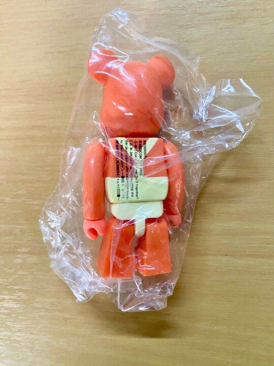 ฟิกเกอร์-bearbrick-100-series-6-orange-bear-cute-ใหม่ในซอง-มีการ์ด-ของญี่ปุ่นแท้-งาน-medicom-toy