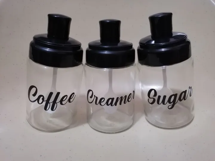 3PCS CANISTER SET (COFFEE,SUGAR,CREAMER) Lazada PH
