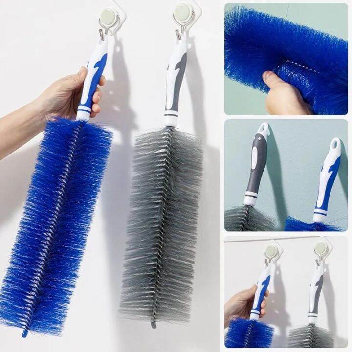 Multipurpose Microfiber Fan Dust Removal Brush Can Be Bent Long Handle
