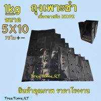 ถุงเพาะชำ 5X10 (1KG) เนื้อHD หนา เหนียว ราคาถูก