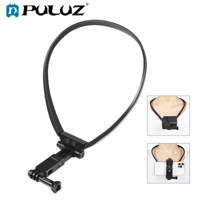 PULUZ Hands Free Lazy Adjustable Neck Holder Hanging Mounting Bracket For GoPro Action Camera Wearable Phone Stand For Xiaomi