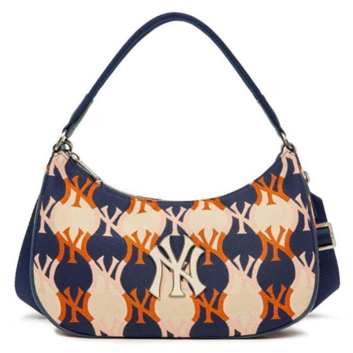 Túi MLB Korea  Basic Big Logo Canvas Small Tote Bag New York Yankees Black   THE T