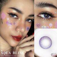 คอนแทคเลนส์ ลาย Aqua Bling ที่มีกริตเตอร์เล็กๆ ดีไซน์เก๋ (ฟรีตลับ)