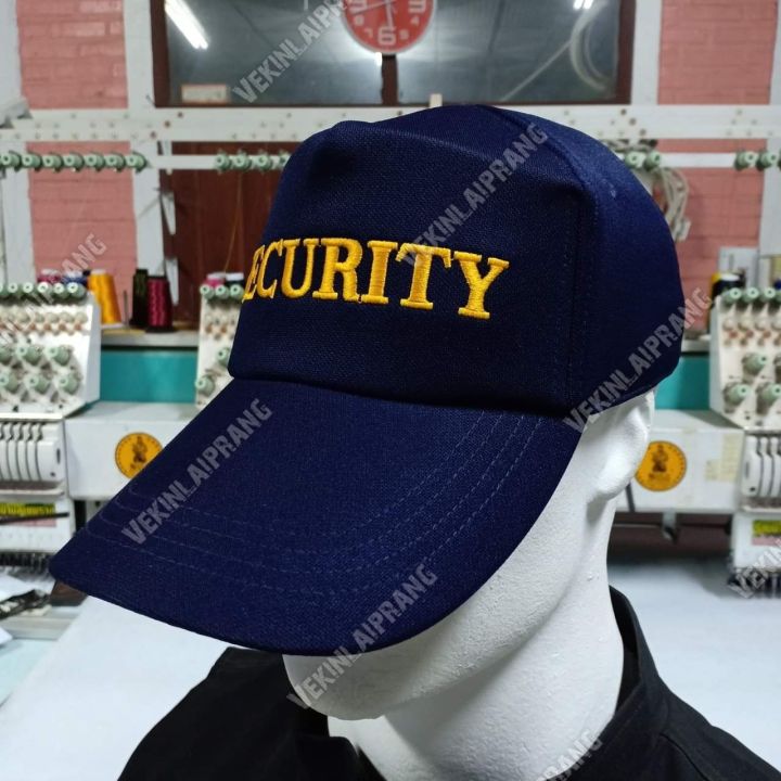 หมวกแก๊ปเจ้าหน้าที่-รปภ-security-สีกรม-สินค้าพร้อมจัดส่ง