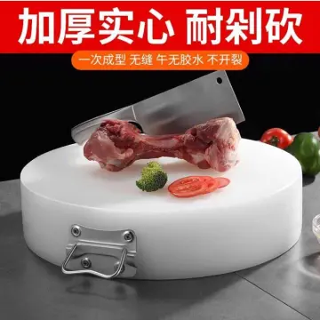 Food Grade Antibacterial and Mildew Proof Thick Solid PE Plastic Kitchen Cutting  Board Commercial Meat Chopping Block