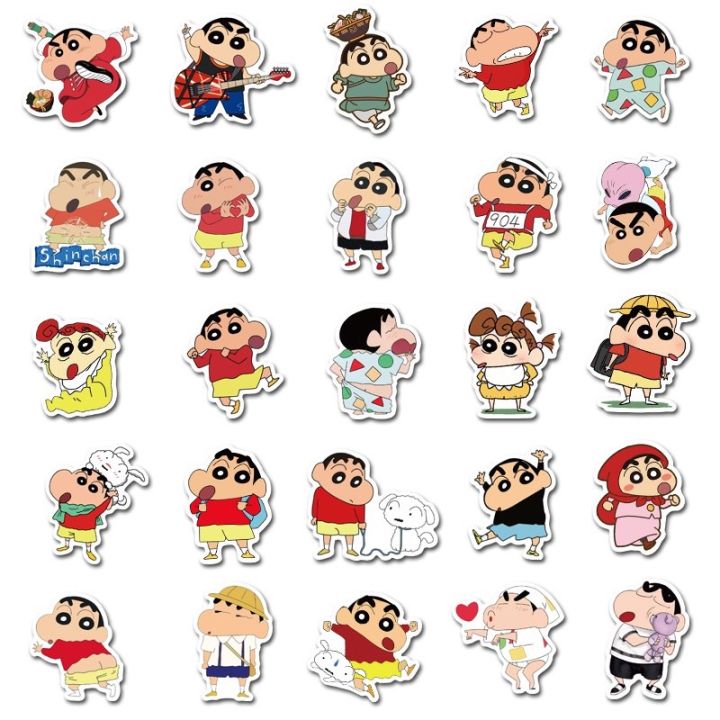 sticker-สติ๊กเกอร์-ชินจัง-h-229-ชินจังจอมแก่น-50ชิ้น-ญี่ปุ่น-การ์ตูน-เครยอนชินจัง-ชินจัง-จอมซน-สติ้กเกอร์-การ์ตูน