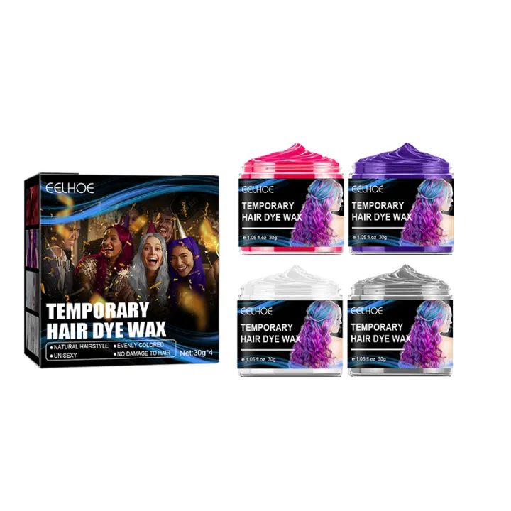 Eelhoe Party Temporary Hair Dye Wax Set Halloween Cosplay Party Temporary Hair Dye Cream for Women Eelhoe Party Temporary Hair Dye Wax Set Halloween Cosplay Party Temporary Hair Dye Cream for Women