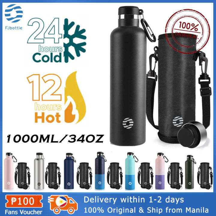 [COD]FJbottle 1000Ml(34Oz) Thermos Flask 18/10 Stainless Steel Tumbler ...