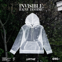 Urthe - เสื้อฮู้ดกันฝน สีใส รุ่น INVISIBLE RAINY HOODIE