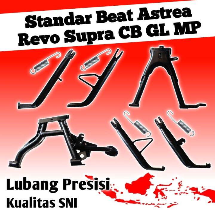 Standar Standart Jagang Jagrak 2 Dua Tengah Set Standar Samping Honda Beat Fi F1 Street Deluxe