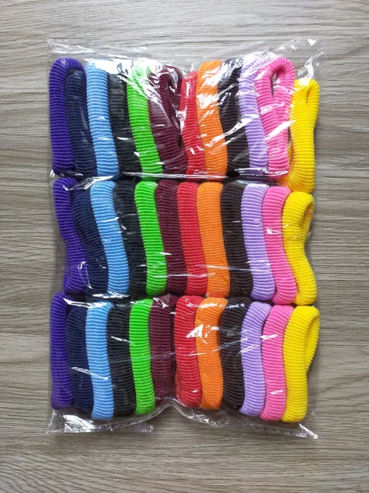 36pcs large thick korean hair ties band ponytail set assorted color ...
