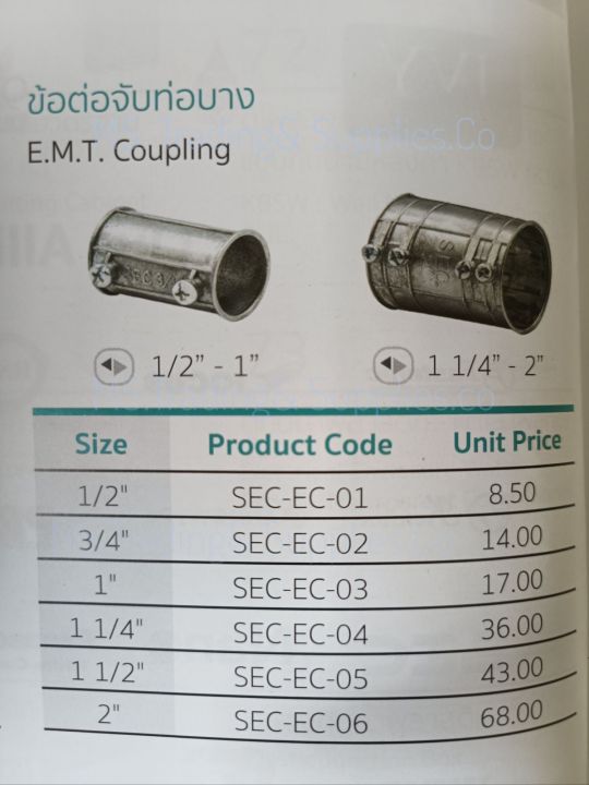 ข้อต่อจับท่อบาง-sec-ec-01ฟิตติ้ง-sec-electrical-fitting-sec-e-m-t-coupling-1-2-3-4-1-1-1-4-1-1-2-2-ข้อต่อบาง-emt-bt
