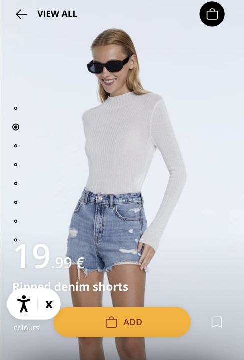 moda-shop-กางเกงยีนส์ขาสั้นเอวสูงแฟชั่นผู้หญิง