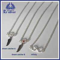 Kr silver สร้อยข้อเท้าเงินแท้ (สร้อย dream catcher A) (สร้อย dream catcher B) (สร้อย infinity) / ยาว 10 นิ้ว | SAP1 | SAP2 | SAP3