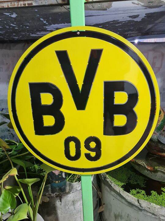 โลโก้ดอร์ทมุนท์-borussia-dortmund-ขนาดสเกล-60-60-เซนติเมตรน้ำหนัก-3-2-กิโลกรัมเหล็กหนา-3-มิลลิเมตรเหล็กตัดเลเซอร์แบบแขวนติดผนังใช้สี-2k-สีพ่นรถยนต์ภายนอกสวยงามคงทนไม่ลอกไม่ร่อนไม่เป็นสนิมติดตั้งง่ายติ