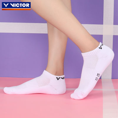 ถุงเท้าแบดมินตัน VICTOR VICTOR VICTOR VICTOR ของแท้ถุงเท้าข้อสั้นกีฬาแบบผู้หญิงพื้นผ้าขนหนูหนาพิเศษระบายอากาศได้ดี sk250