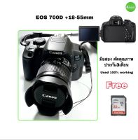 Canon 700D กล้อง +เลนส์ 18-55mm จอใหญ่ หมุนพับ ทัชสกรีน Full HD VDO ได้ มือสอง คัดคุณภาพ used เชื่อถือได้ มีรับประกัน free SD 32GB