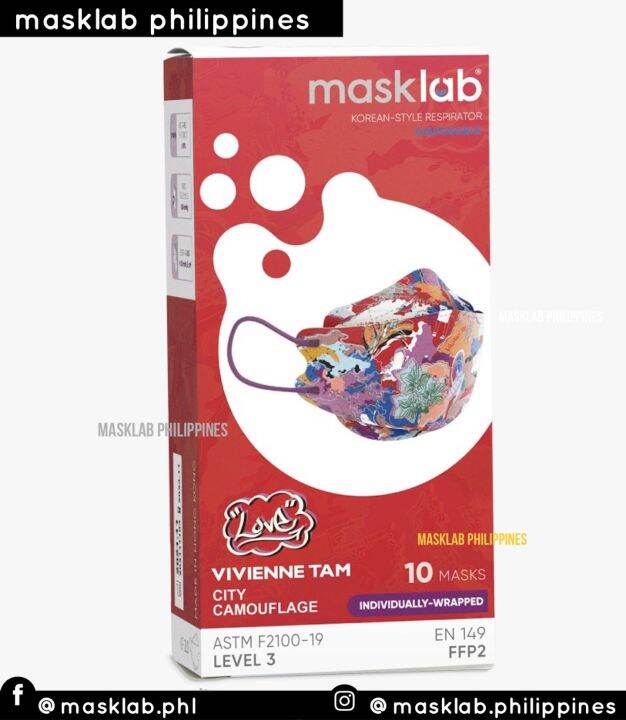 masklab CITY CAMOUFLAGE RED ( VIVIENNE TAM ) KF SERIES RESPIRATOR 2