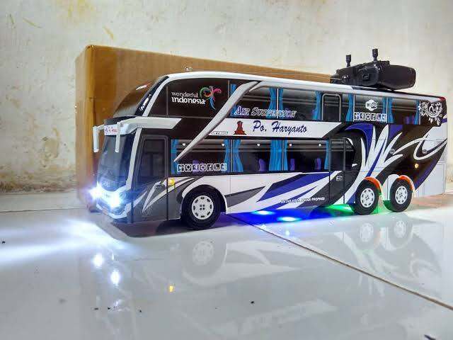 BUS BESAR / Miniatur bus bis mainan haryanto double decker telolet ...