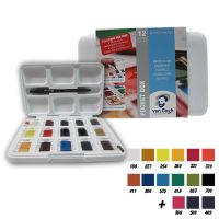 VAN GOGH Pocket Box  12+3 Colours สีนำ้ก้อน ชุด 12+3 สี ?? แท้ ?%