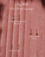 Valleydarley - ต่างหูห่วง Petite Heart 14k Gold plated earrings