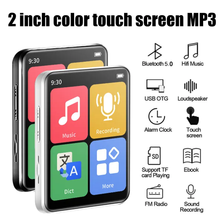 Mini Portable MP3 MP4 Music Player 2inch Touch Screen Bluetooth MP3 Player Student Walkman with