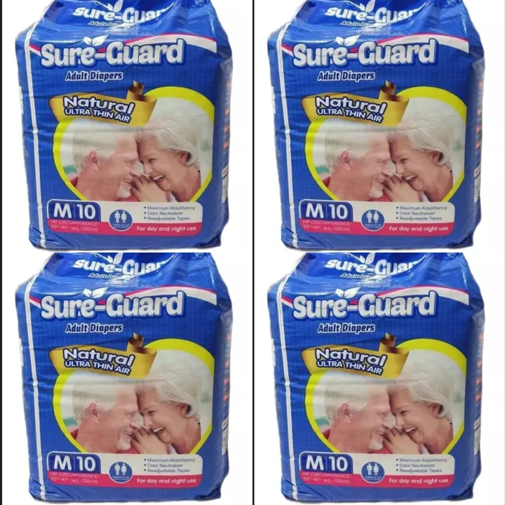 Sure Guard Adult Diaper Tape Medium 4packs 10pcs Pack Lazada Ph