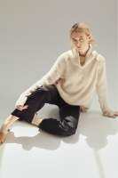 Mmade satin trousers-black