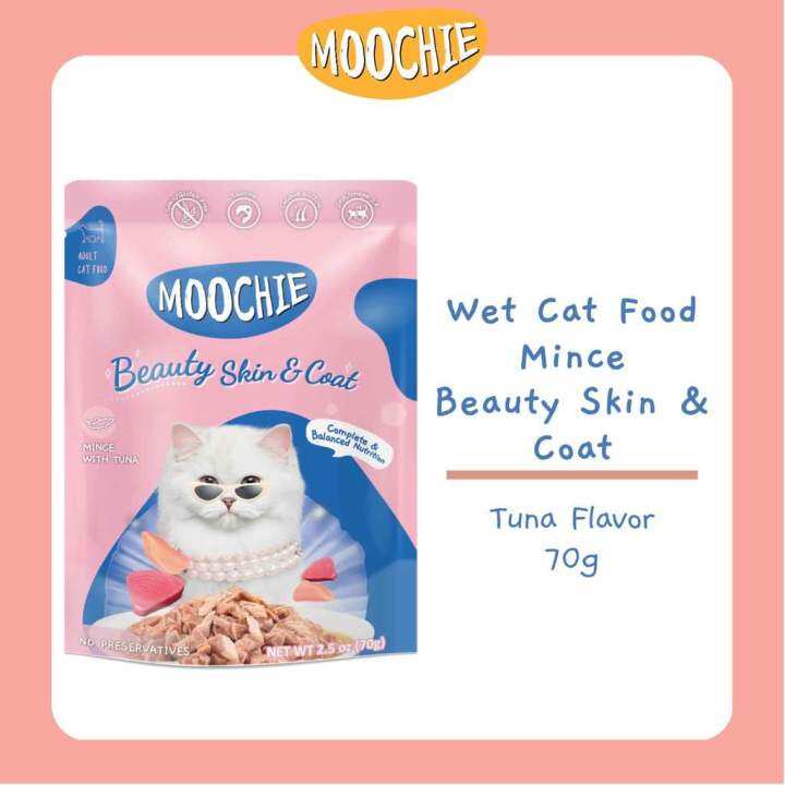 MOOCHIE wet cat food mince with tuna beauty skin & coat | Lazada PH