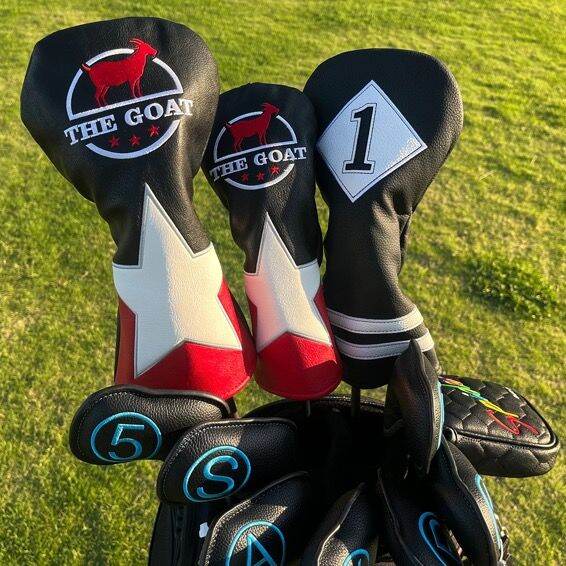 Golf Club Headcovers GOAT STAR for Driver Fairway Hybrid Wood Head