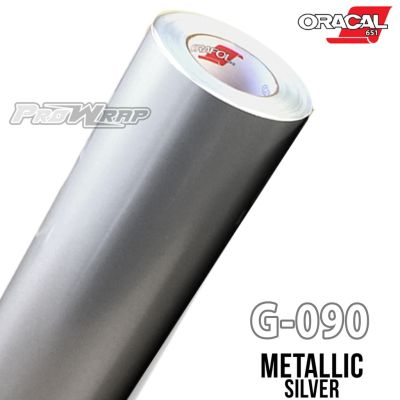 Oracal 651 G090 สติ๊กเกอร์เงาสีเงินแมทเทอลิก (30cm.x126cm.)